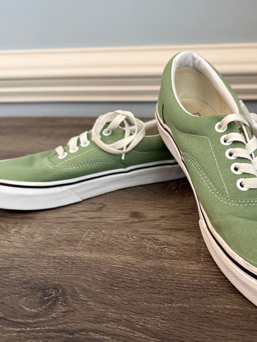 Vans Authentic Sage Green Canvas Sneakers | Men's 7.5 / Women's 9